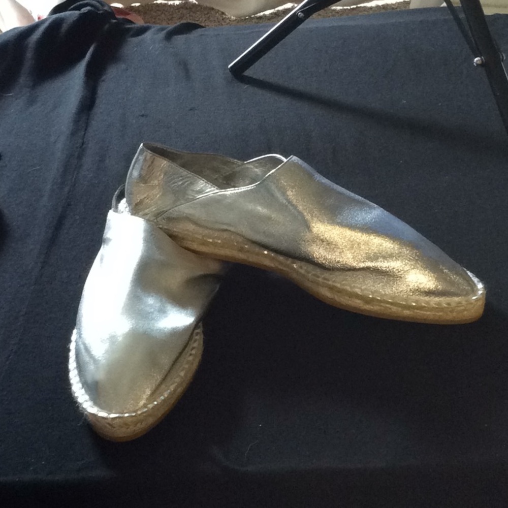 Silver Flat Espadrilles